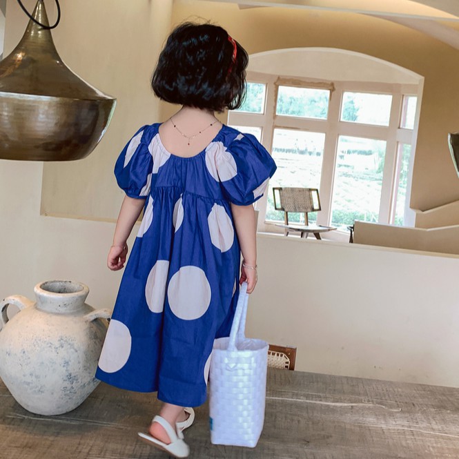 Đầm Công Chúa Cổ Tròn Cho Bé Gái