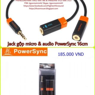 Jack gộp micro và audio PowerSync