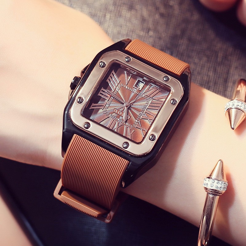 Đồng hồ nam nữ unisex, đồng hồ cho sinh viên học sinh, mặt VUÔNG thời trang, trẻ trung, đồng hồ chất lượng giá rẻ