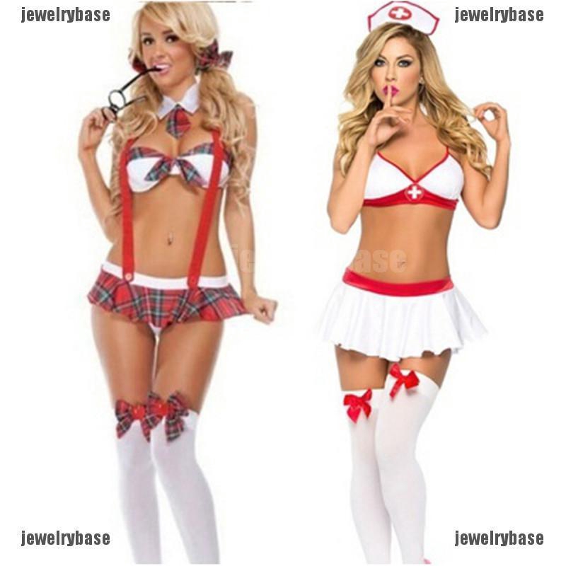 Nội y hóa trang y tá gợi cảm chất liệu polyester dành cho lễ Halloween