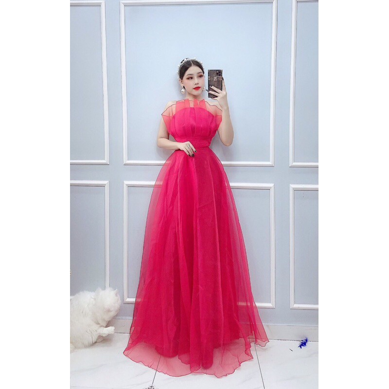 đầm cúp xếp ly eo (ảnh thật 1000%)