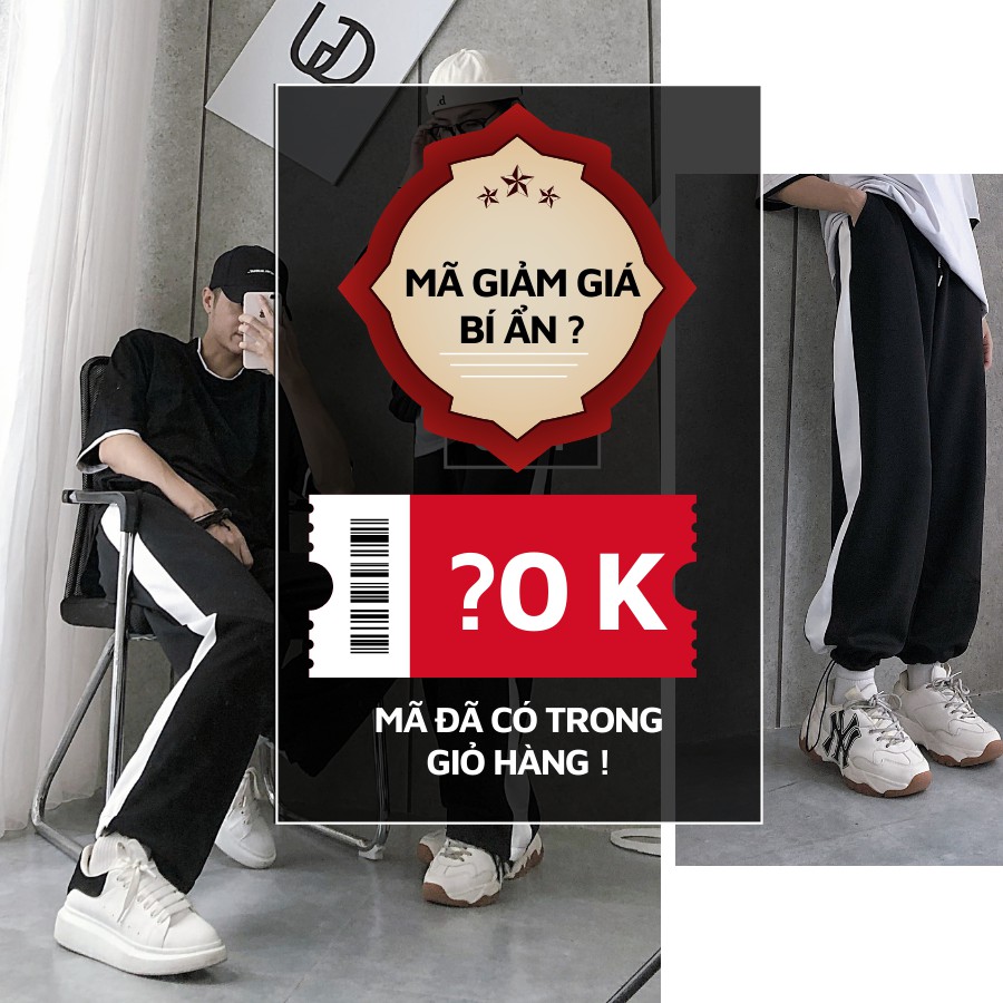 Quần Jogger Nam Nữ Form Jogger Suông Rộng 1 Sọc, Thiết Kế 2 Dáng Có Thể Để Ống Xuông Hoặc Rút Dây Bo Gấu GUF | BigBuy360 - bigbuy360.vn