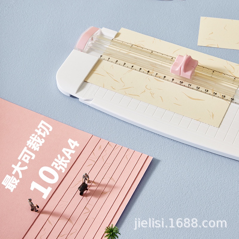 Bàn cắt giấy mini A4 màu pastel cắt được giấy 300gsm