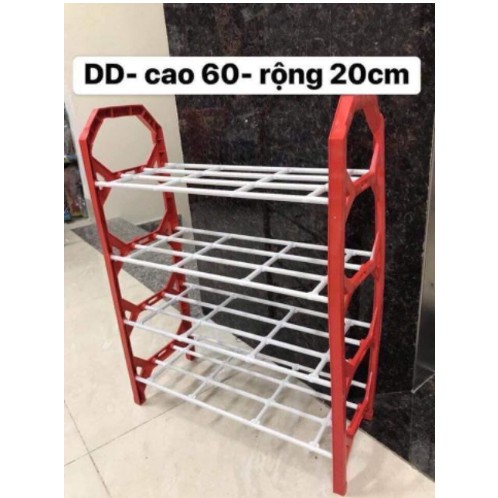 Kệ Để Giày Dép 4 Tầng Khung Nhựa Tiện Dụng