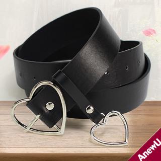 Women Love Pin Buckle Waist Belt Casual Waistband PU Leather Strap for Jeans