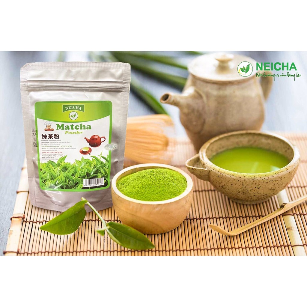 Bột Trà Xanh Matcha, Bột Matcha Mũ Trắng Đài Loan Cao Cấp Neicha ( 500G)