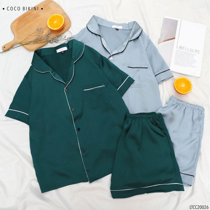 𝑪𝑶𝑪𝑶 𝑩𝑰𝑲𝑰𝑵𝑰 Bộ Đồ Ngủ - Đồ Mặc Nhà Lụa Satin ( LTCC20026 ) | BigBuy360 - bigbuy360.vn