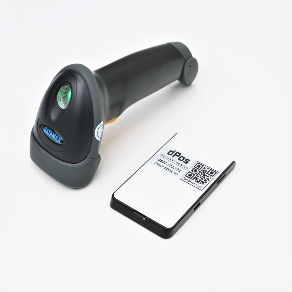 Máy quét không dây 2D dPos DM2208W đọc mã vạch 1D Barcode mã 2D QR Code chuyên dụng cho shop siêu thị và kho hàng hóa