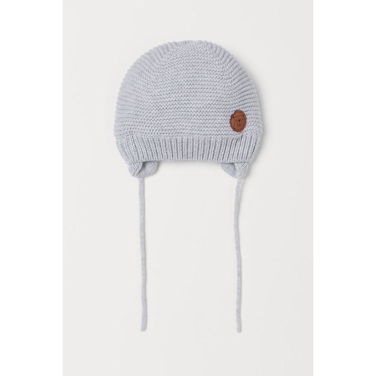 Mũ len hồng xám HM H&M _hàng chính hãng authentic