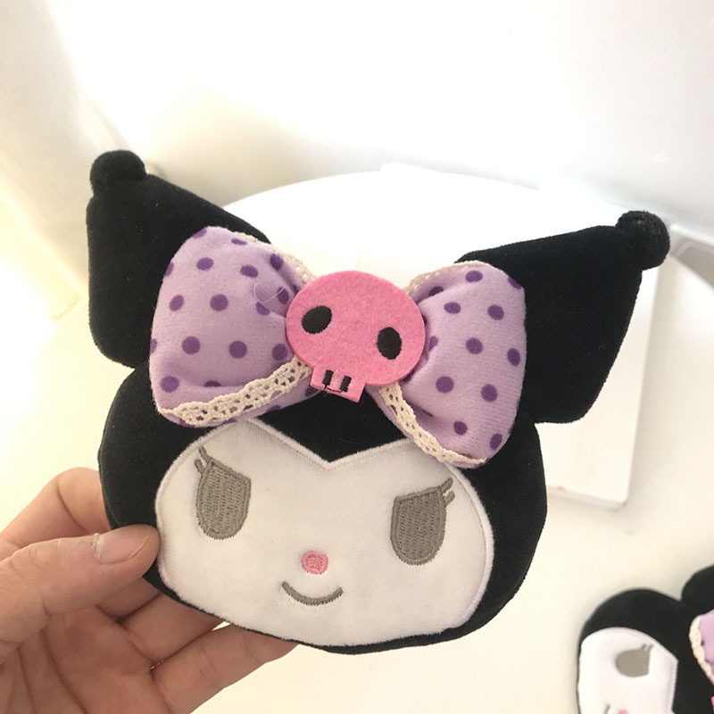 Ví lông nhung đựng tai nghe và tiền xu hình Kirby dễ thương