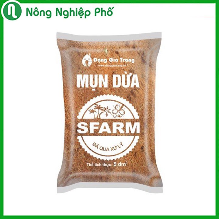 Giá Thể Mụn Dừa SFARM Đã Qua Xử Lí Mầm Bệnh Túi 5dm3