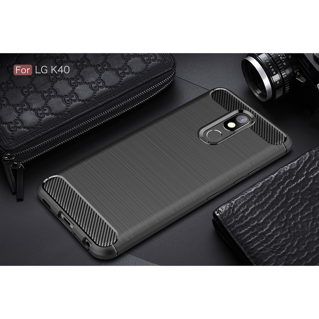 Ready stock LG X4 2019 K40 G7 Q7 plus Stylo5 phone Carbon fiber Soft case