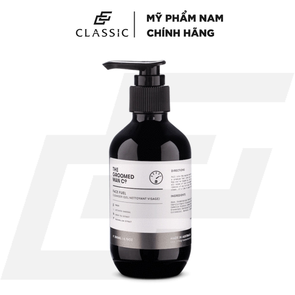 Sữa rửa mặt cho Nam The Groomed Man Co. Face Fuel Cleanser 200ml