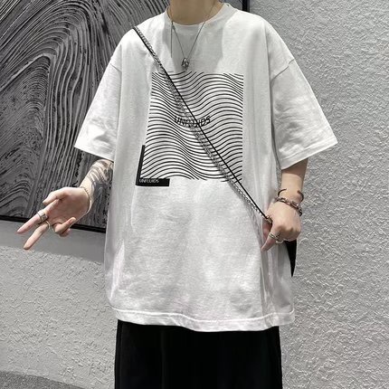 Áo Thun Tay Ngắn Dáng Rộng In Chữ Thời Trang Mùa Hè Cho Nam Và Nữ Size M-5XL