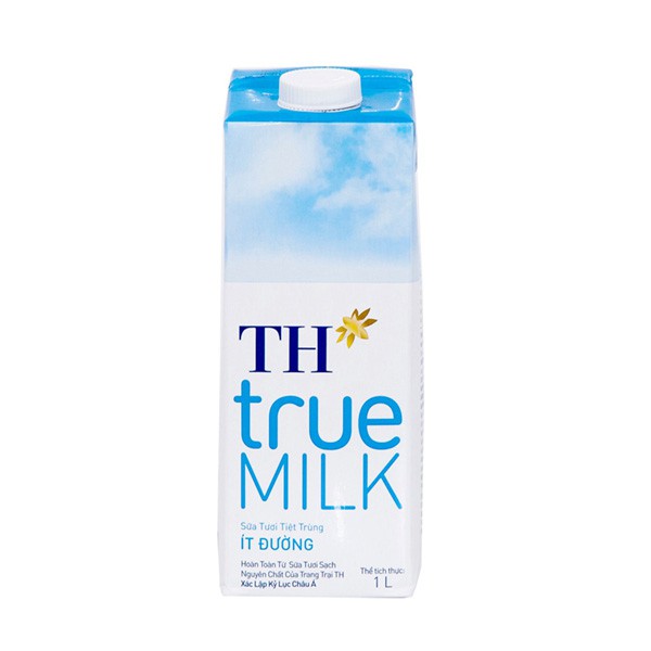 Sữa tươi tiệt trùng ít đường TH true MILK hộp 1 lít Dễ Uống