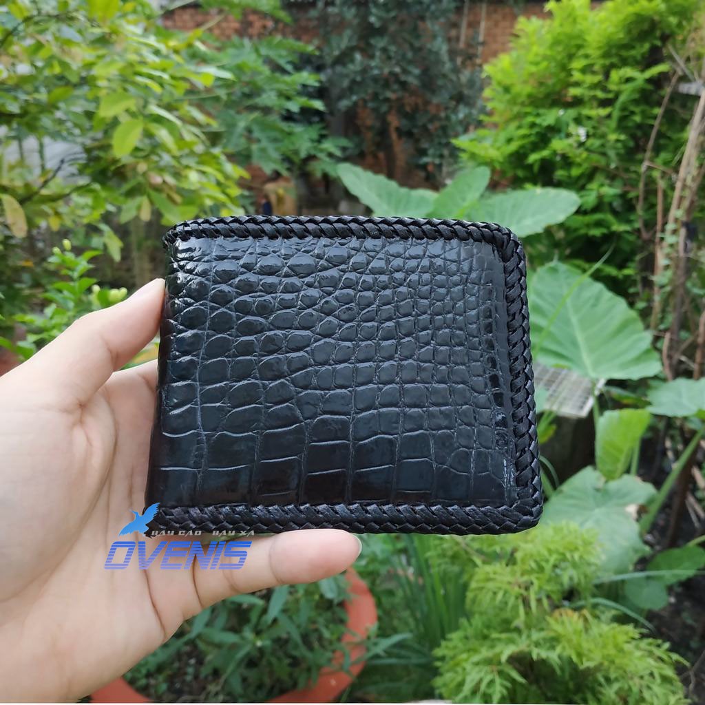 Siêu Phẩm Ví Cá Sấu 2 Mặt Đan Thủ Công