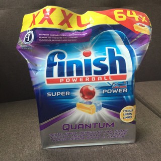 Viên rửa bát Chén Finish Quantum 64 tabs