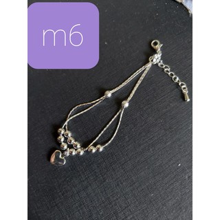lắc chân mạ bạc 925
