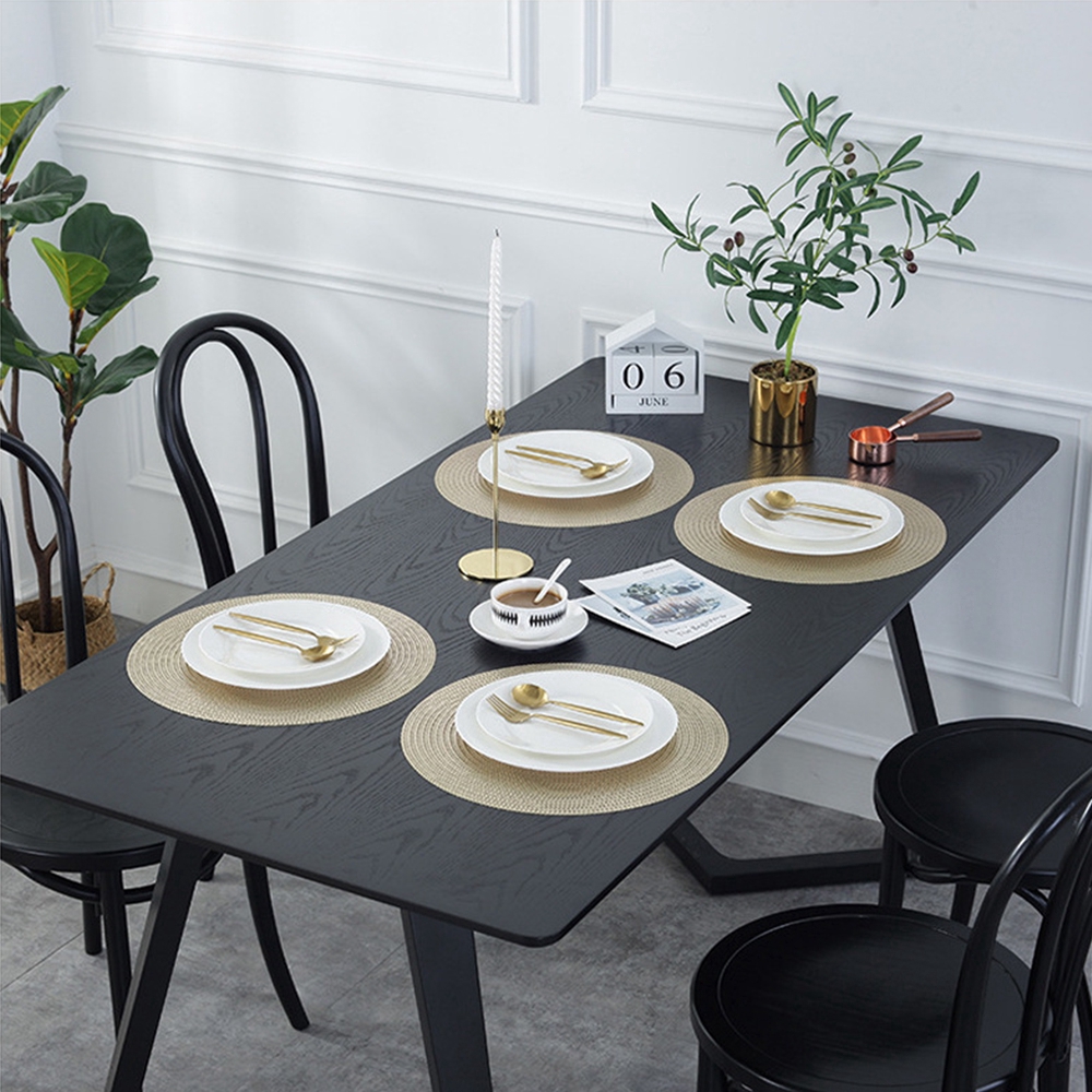 Thảm lót bàn ăn PVC cách nhiệt hình tròn thiết kế sang trọng chống trượt phong cách Bắc Âu
