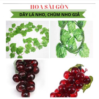 DÂY LÁ NHO CÓ TRÁI GIẢ CUỐN XANH CHIỀU DÀI 2,5m DECOR TRANG TRÍ
