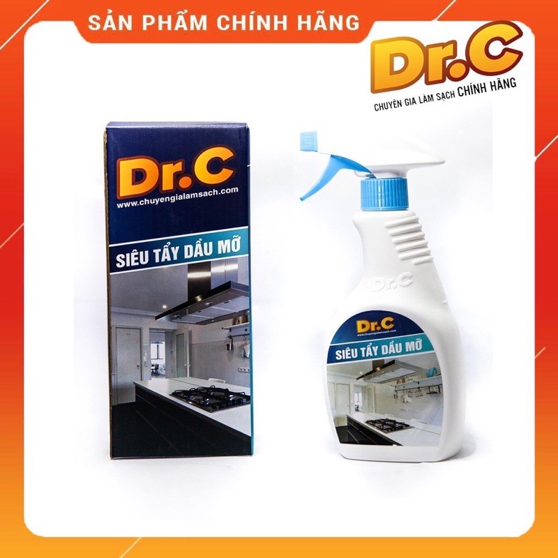 [FLASH SALE] Siêu tẩy dầu mỡ lâu ngày Dr.C - 500ml làm sạch hút mùi, vật dụng nhà bếp chỉ 1 lần