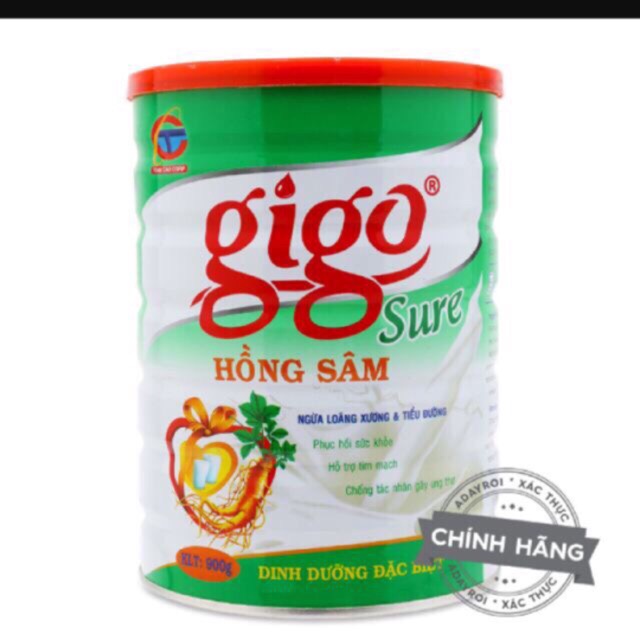 Sữa gigo sure hồng sâm 900g date mới