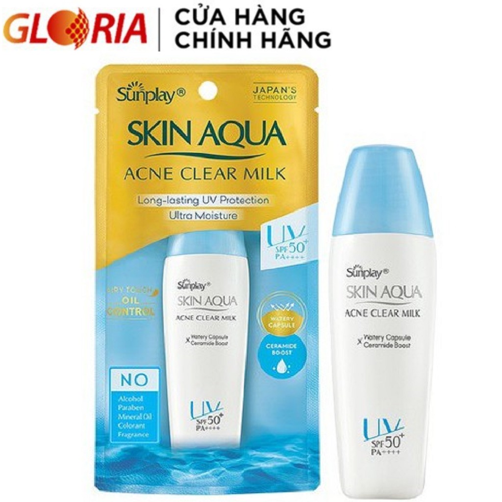 Sữa Chống Nắng Dưỡng Da Ngừa Mụn Sunplay Skin Aqua Acne Clear SPF 50+