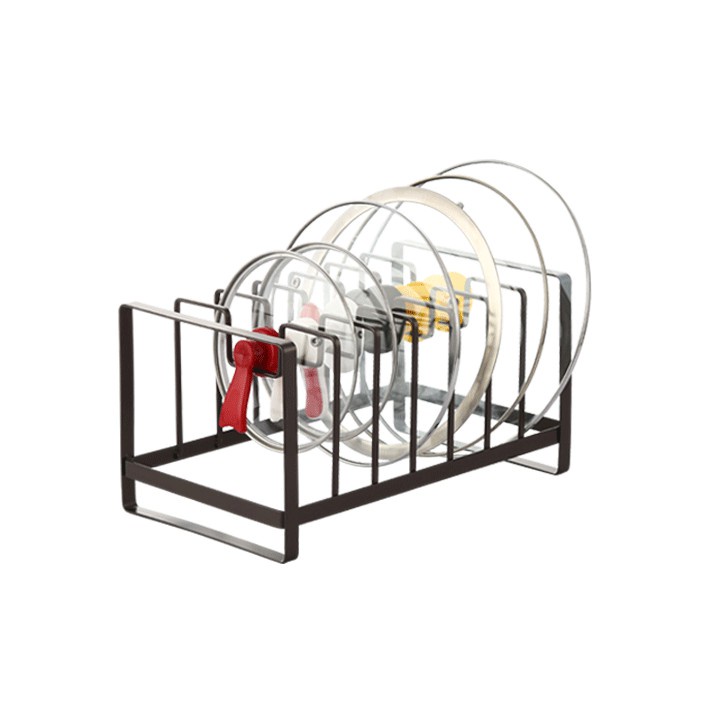 Kệ Nắp Vung Xoong nồi,Kệ để Thớt Đa Năng QaMi Thép Carbon Sơn tĩnh điện cao cấp.