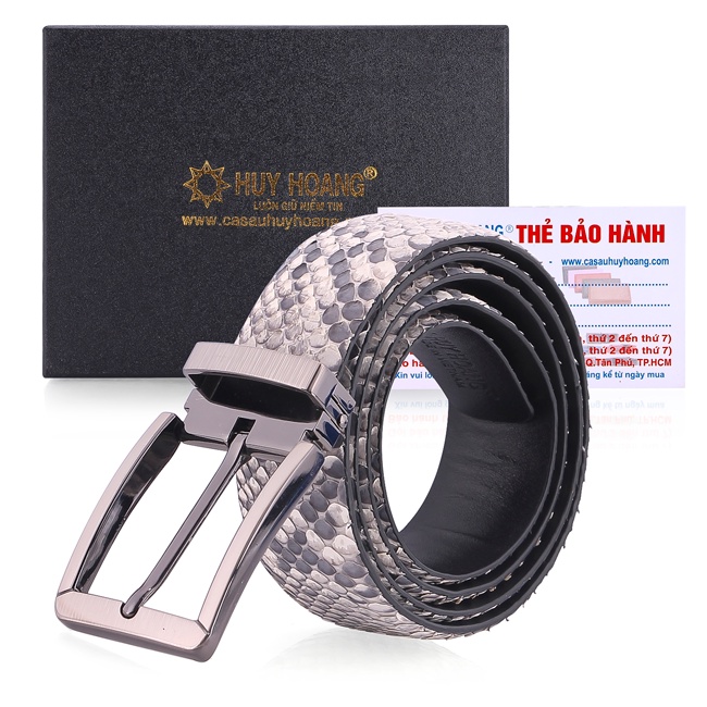 Thắt lưng nam da trăn 3,5P đầu kim màu da nguyên thủy, đen, trắng, nâu HP4306-07-10-45