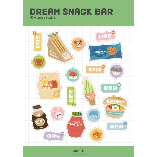 Sticker hình dán NCT DREAM - DREAM SNACK BAR