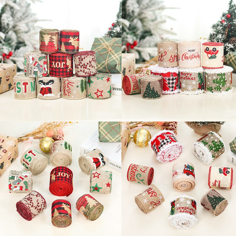 Cuộn Dây Ruy Băng 2 / 5 / 6M Trang Trí Giáng Sinh Năm Mới trang trí noel 2023