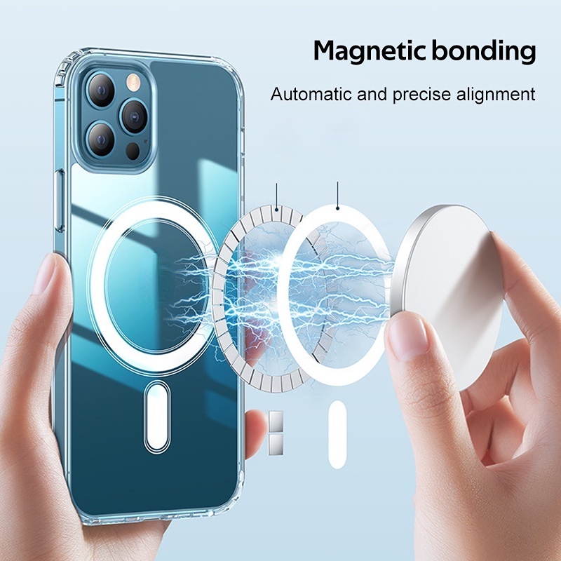 Ốp Điện Thoại Từ Tính Bảo Vệ Toàn Diện Dành Cho iPhone 14 13 12 11 Pro X XR XS Max 12 13