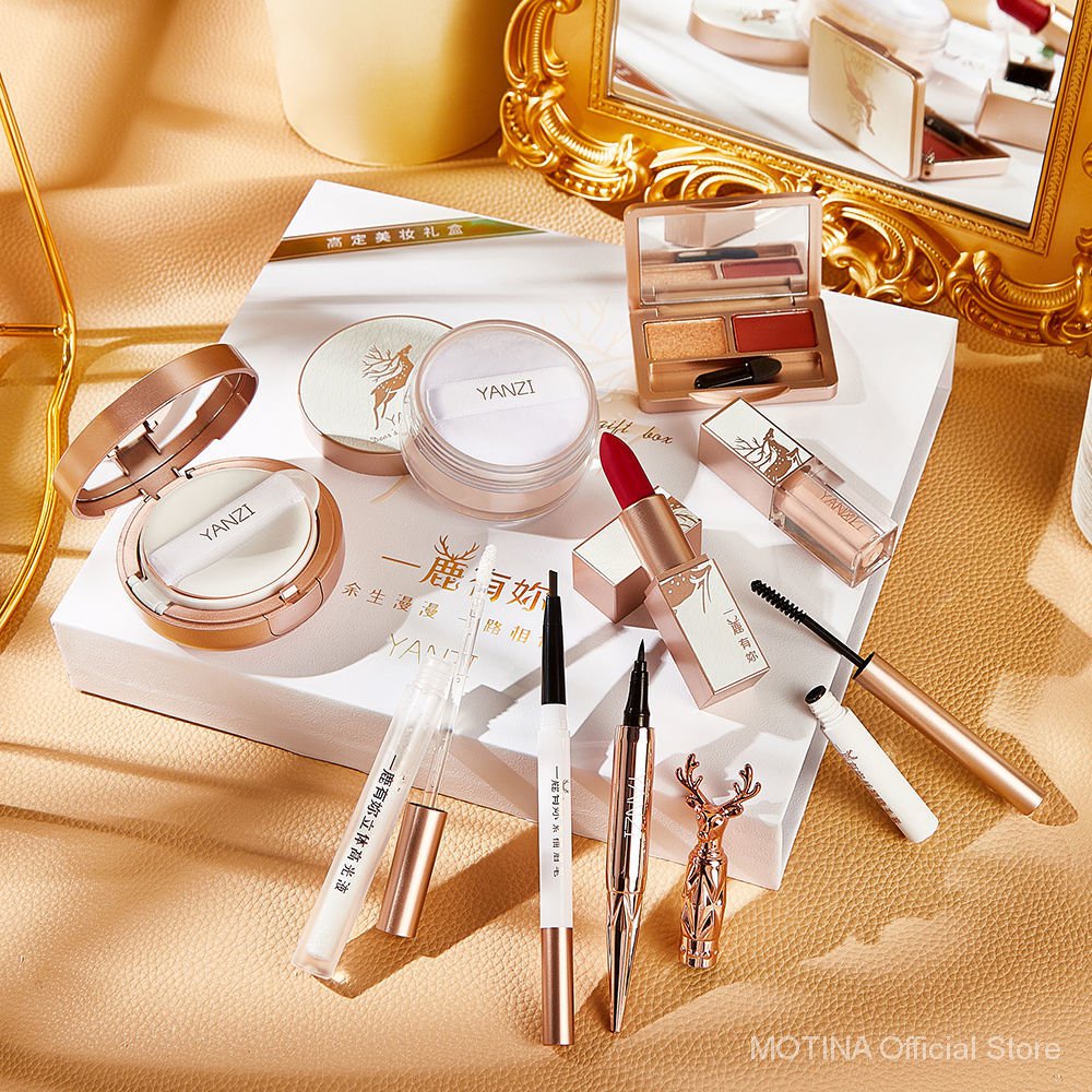 Hộp mỹ phẩm trang điểm cao cấp với son môi kẻ mắt phấn phủ kem che khuyết điểm mascara chì kẻ mắt phấn mắt và phấn nước | BigBuy360 - bigbuy360.vn