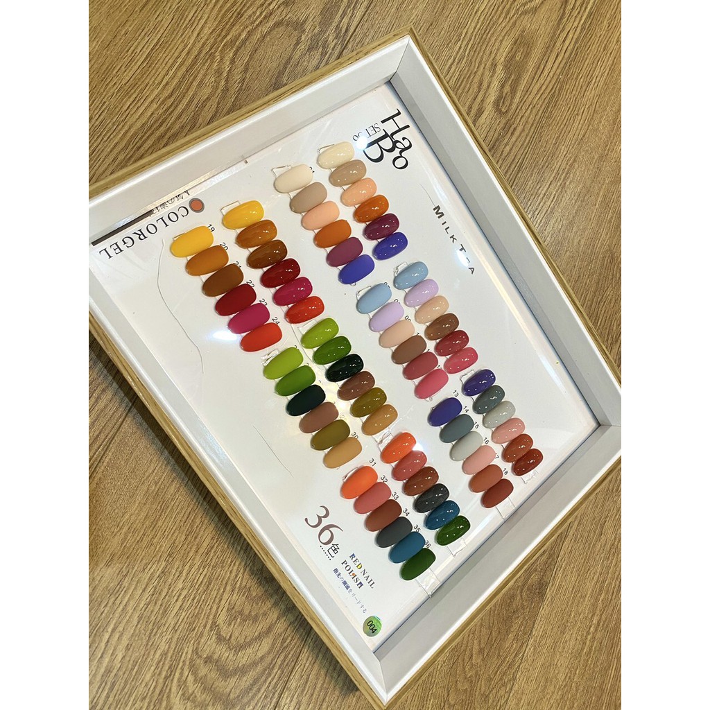 Set sơn 36 màu Viarashi (tặng bảng màu) hàng chính hãng - chuyên dành cho tiệm nails chuyên nghiệp