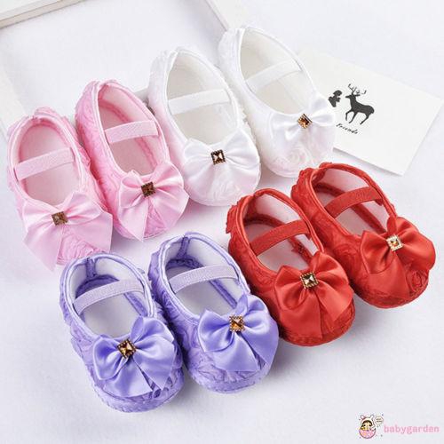 Giày tập đi đế mềm dễ thương cho bé gái từ 0-18 tháng tuổi