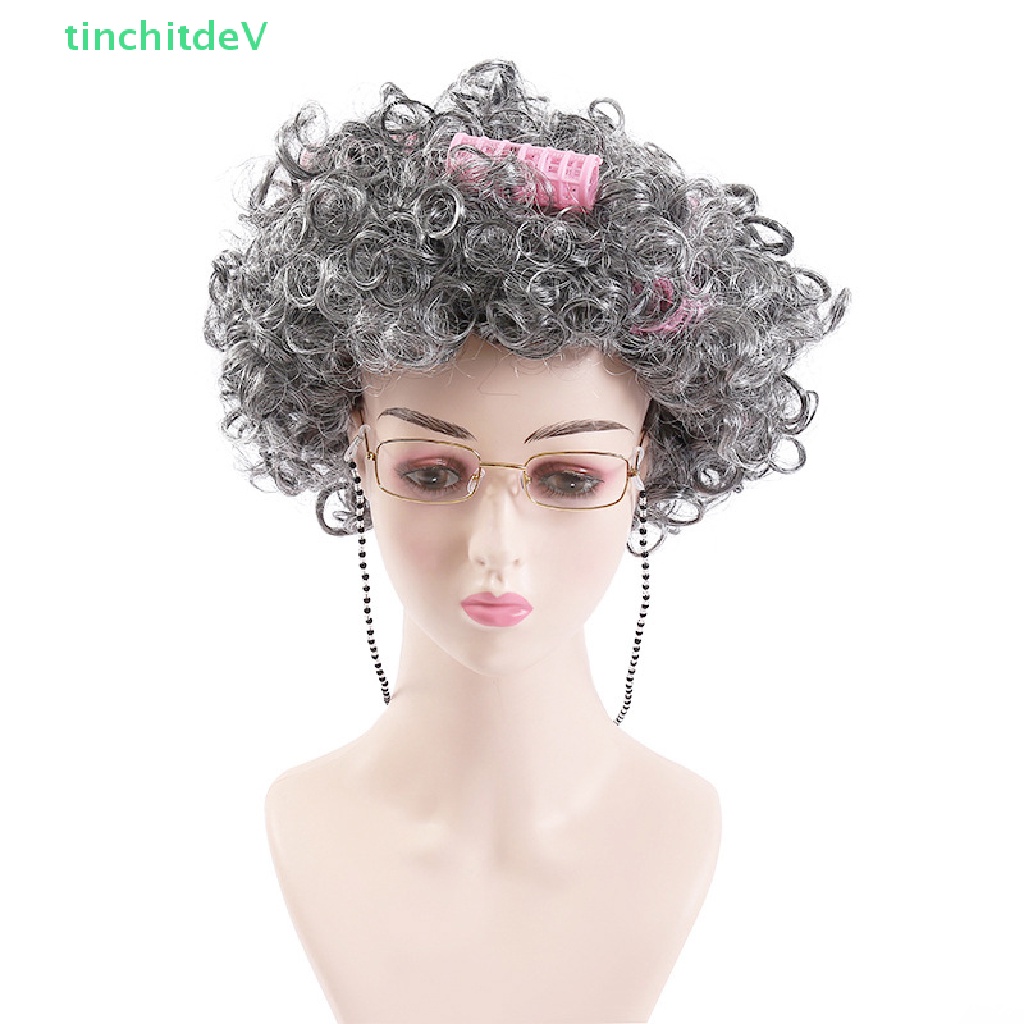 Bộ 9 Tóc Giả Xoăn Đính Ngọc Trai Hóa Trang Halloween Cho Nữ