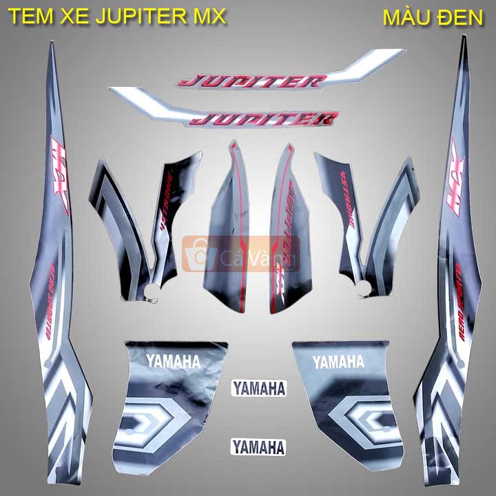 Tem xe máy Yamaha Jupiter MX LOẠI TỐT - TEM XỊN Dán xe Jupiter MX MÀU ĐEN