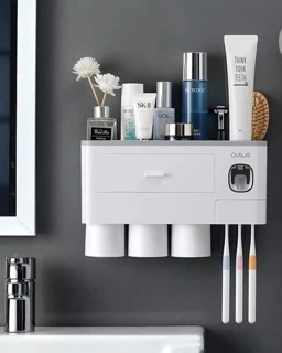 Kệ nhả kem đánh răng 4 cốc Ecoco