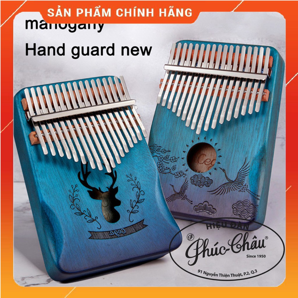 Đàn kalimba 17 phím CEGA-M17 cao cấp hai mẫu nai xanh và hạc xanh thích hợp làm quà tặng bạn gái