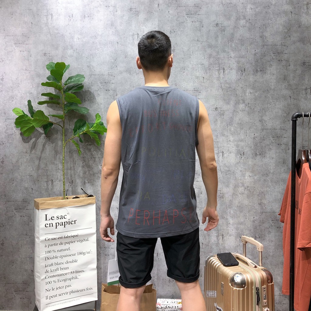 Áo sát nách tanktop bigsize 100kg body nam tập gym thể thao chất cotton SNTQ 101