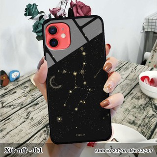Ốp lưng kính 3D iPhone 12 -cung hoàng đạo