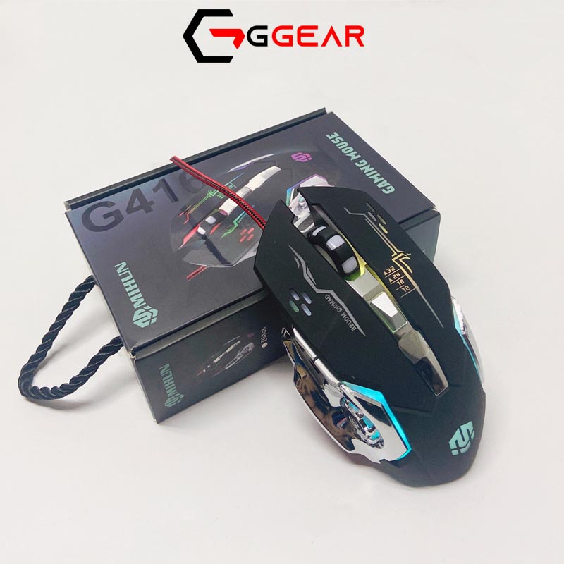 Chuột máy tính gaming GGEAR Mihun MG461 MACRO có dây 3200 dpi LED đổi màu dành cho game thủ văn phòng học tập làm việc