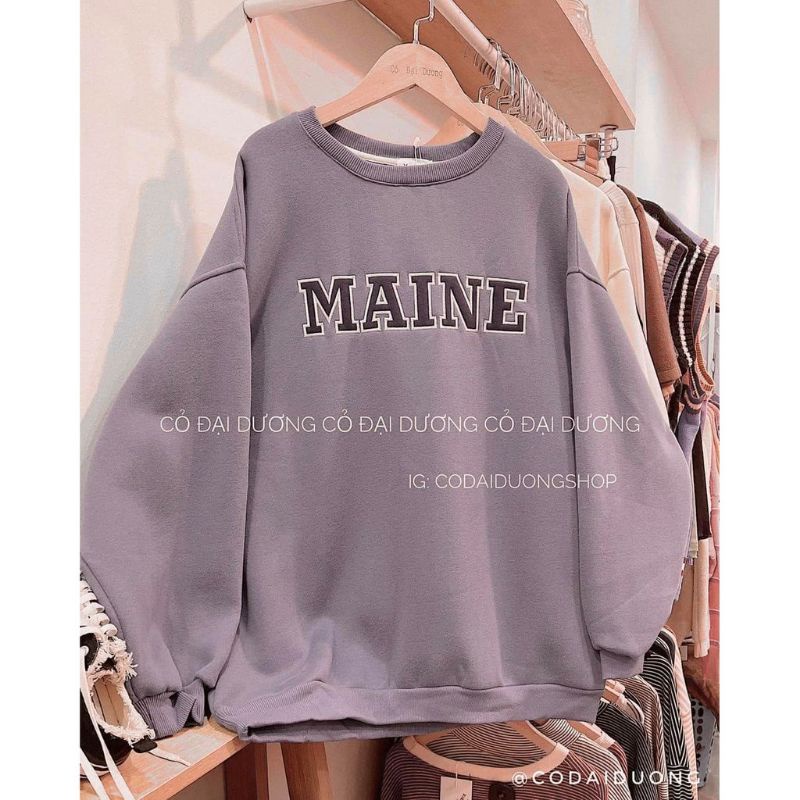 [RẺ VÔ ĐỊCH] Áo nỉ MAINE in chữ, Áo Sweater nỉ chui đầu Ulzzang Basic