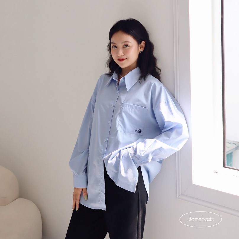 [Mã SKAMFSW175 giảm 10K đơn 50K] Áo sơ mi dài tay vải thô mềm - Poplin Shirt - ufo.thebasic | BigBuy360 - bigbuy360.vn