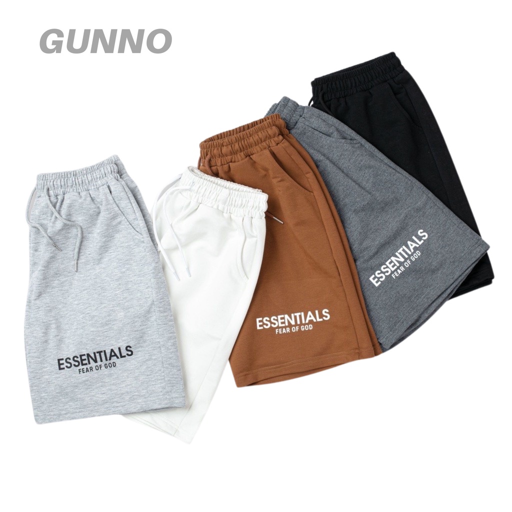 Quần Short Đùi Da Cá essentials Cotton Nam Nữ Form Unisex Chất Mát Mẻ,