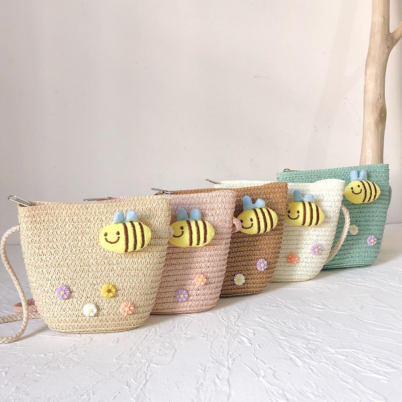 Túi cói cho bé yêu siêu xinh_Tặng kèm kẹp tóc