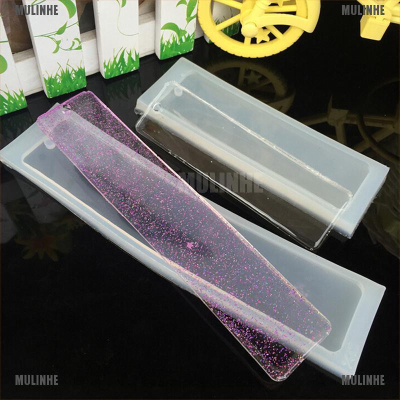 Khuôn Silicone Hình Chữ Nhật Làm Thẻ Đánh Dấu Sách / Trang Sức DIY