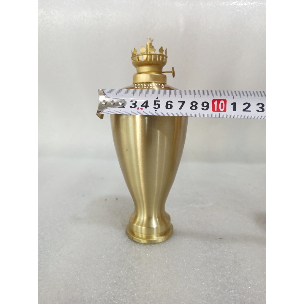 Đèn Dầu, Đèn Thờ, Đèn Đồng, Đèn Dầu Đồng Vàng cao 28cm cả bóng, Đèn thờ Đèn Dầu Thờ Cúng