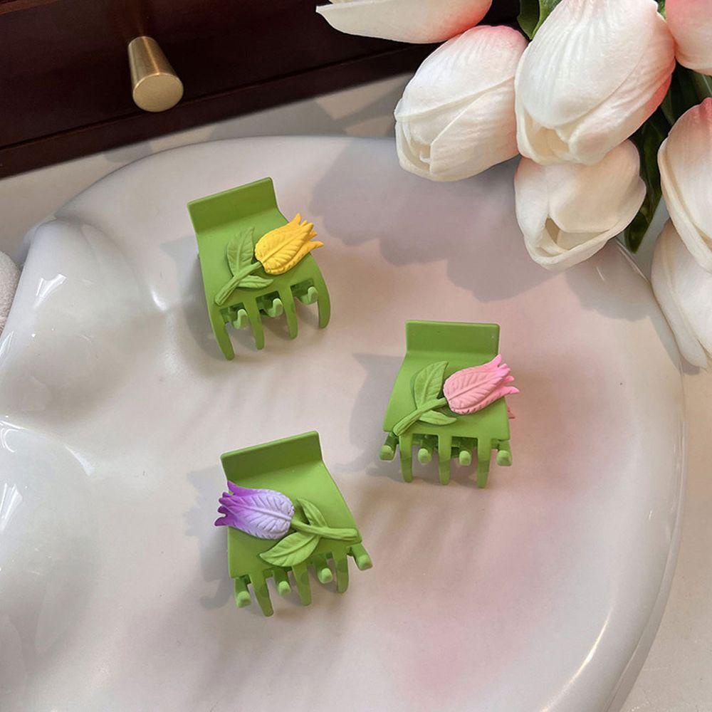 Kẹp Tóc Kim Loại Hình Hoa Tulip / Cá Mập Nhỏ Thời Trang Cho Nữ