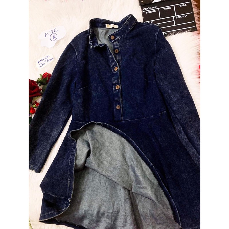 Đầm xòe vải jean mịn êm. A76